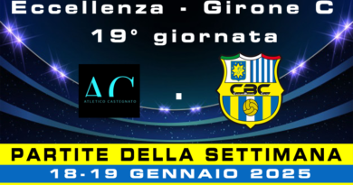 Le Partite del Weekend *** 18 – 19 Gennaio 2025 ***